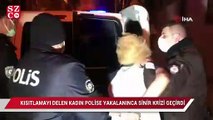 Kısıtlamayı delen genç kadın polise yakalanınca sinir krizi geçirdi