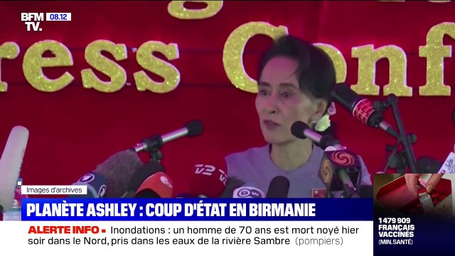 Aung San Suu Kyi arrêtée en Birmanie exhorte la population à ne pas accepter le coup d'État