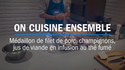 Recette : médaillon de filet de porc & champignons