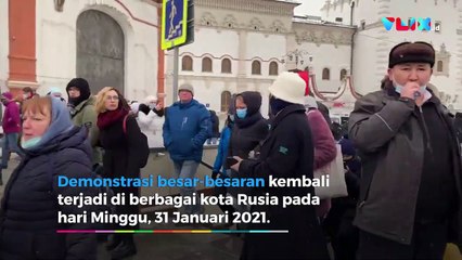 Demo Rusia Makin Meluas, 5000 Orang Ditangkap Paksa