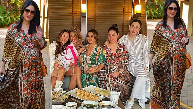 9 Months Pregnant Kareena Kapoor Attends Amrita Arora's Birthday