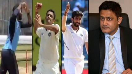 #AnilKumble Reacts To #JaspritBumrah Imitating His Bowling Action