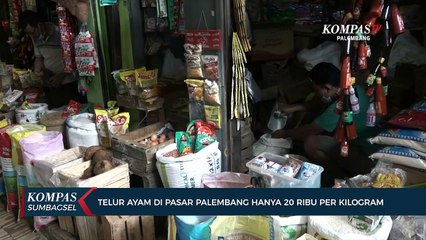 Telur Ayam Di Pasar Palembang Hanya 20 Ribu Per Kilogram