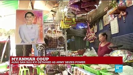 Myanmar military television says military has taken control of the country for one year