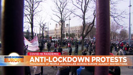 'It's not right what's going on': Anti-lockdown protests continue in Belgium, Austria and Slovenia