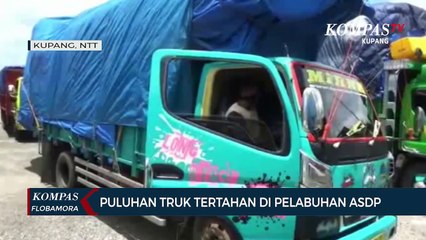 ASDP Kupang Tutup Pelayaran, Puluhan Truk Tertahan di Pelabuhan