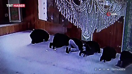 Namaz kılma taklidi yaparak cep telefonu çaldı