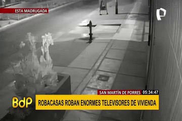 SMP: 'robacasas' se llevan enormes televisores de vivienda