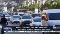 Private vehicle riders required to wear face mask inside cars: LTO