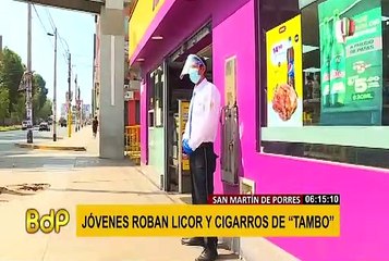 SMP: capturan a banda delincuencial que robó bebidas alcohólicas de minimarket