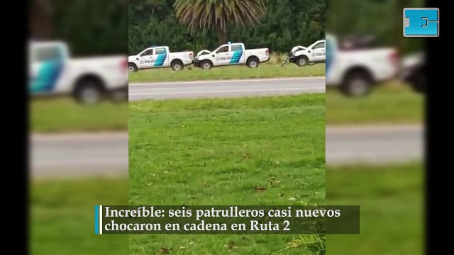 Increíble - seis patrulleros casi nuevos chocaron en cadena en Ruta 2