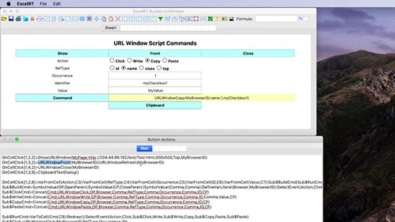 ExcelRT WebPage Control