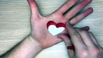 رسم قلب ثلاثي الابعاد على اليد - خدعة مدهشة وسهلة