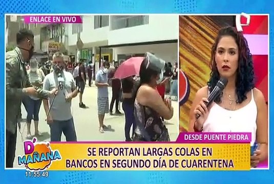 D´Mañana: reportan largas colas en entidades financieras en segundo día de cuarentena
