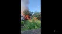 tn7-Incendio destruyó tres ranchos y afectó una casa en Orotina-010221