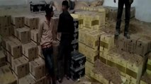 A large cache of liquor seized by police near Patna