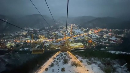 Snow expanding beyond the ski resort
