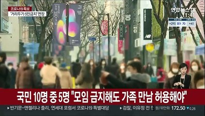 국민 10명 중 5명 "모임 금지해도 가족 만남 허용해야"
