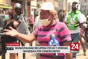 Municipio de El Agustino recupera calle tomada por comerciantes