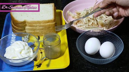 10 minutes Recipe ! Chicken Egg Sandwiches ! Dr Sumreen Kitchen ! Khaabaa Delight
