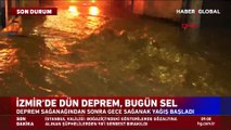 İzmir'i sel vurdu! Peş peşe uyarılar