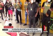 PNP frustra asalto a minimarket y captura a delincuentes en Puente Piedra