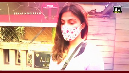 Rhea Chakraborty with Brother Showik Chakraborty Spotted outside a gym