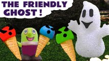 The Friendly Ghost with Thomas and Friends plus Disney Cars Lightning McQueen and the Funny Funlings in this Spooky Halloween Play Doh Ghosts Toy Story Video for Kids from Kid Friendly Family Channel Toy Trains 4U