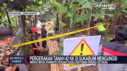 Tanah Bergerak Bikin 42 KK di Sukabumi Mengungsi