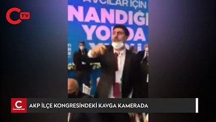 AKP kongresinde tekmeler, yumruklar böyle havada uçuştu