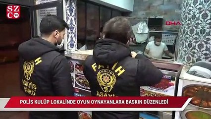 Polis dürümcü oldu, Kulüp lokalinde oyun oynayanlara baskın düzenledi