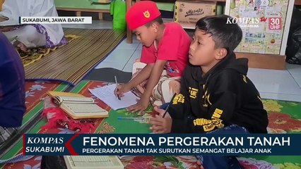 Pergerakan Tanah Tak Surutkan Semangat Belajar Anak