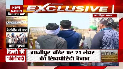 Farmers Protest : Around 25 layers of barricading at Delhi Borders
