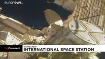 شاهد: رائدا فضاء يجرون عمليات صيانة خارجية لمحطة الفضائية الدولية