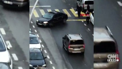 Trafik magandası kamerada