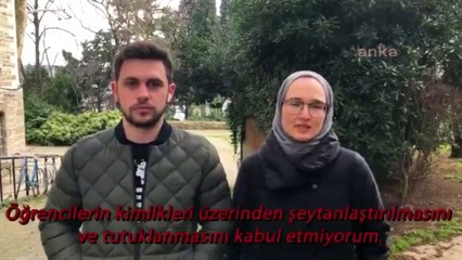 BOĞAZİÇİLİ FARKLI DÜŞÜNCEDEKİ ÖĞRENCİLERDEN DAYANIŞMA ÖĞRENCİLERİN KİMLİKLERİ ÜZERİNDEN ŞEYTANLAŞTIRILMASINI VE TUTUKLANMASINI KABUL ETMİYORUZ