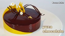 Citron Chocolate Cirror Glaze Mousse Cake / BEAUTIFUL CAKE!