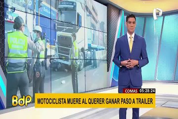 Comas: motociclista muere en accidente con tráiler