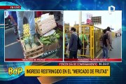 PNP despeja los exteriores del Mercado de Frutas