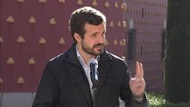 Pablo Casado acusa a Sánchez de incumplir la normativa electoral por la inauguración del AVE