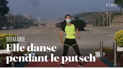 En plein putsch en Birmanie, cette professeure d'aérobic continue sa séance de sport