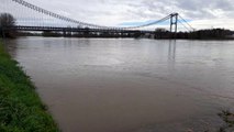 Inondations après la tempête Justine : crue de la Garonne à La Réole
