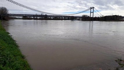 Inondations après la tempête Justine : crue de la Garonne à La Réole