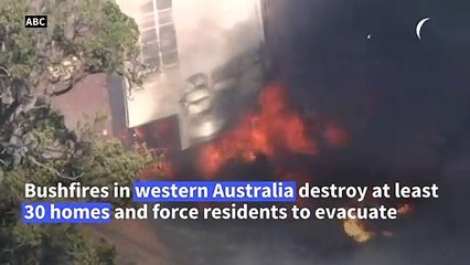 Bushfire destroys homes on Australia's west coast