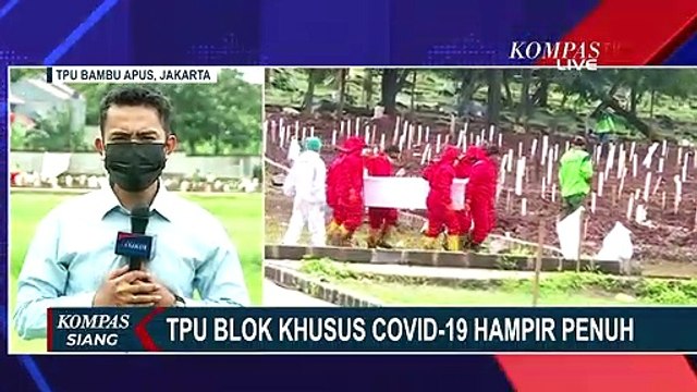 Kuburan Blok Khusus Corona TPU Bambu Apus Hampir Penuh