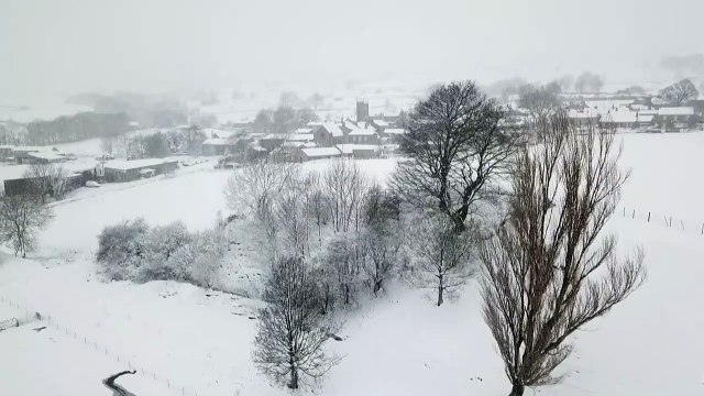 England's Yorkshire blanketed in heavy snow