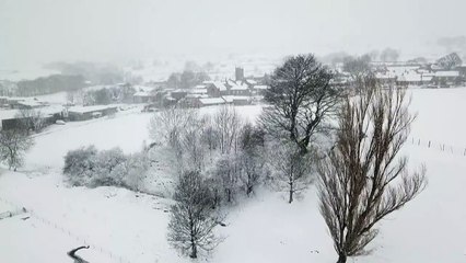 England's Yorkshire blanketed in heavy snow