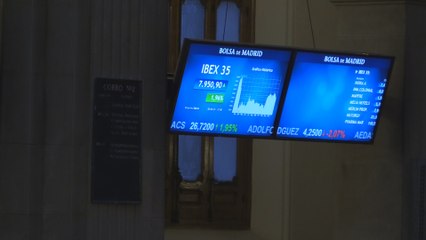 El Ibex 35 cierra con importantes ascensos del 1,96 % y logra los 7.950 puntos