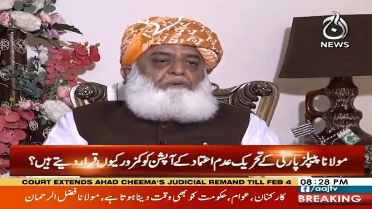 Exclusive Interview to Maulana Fazal Ur Rehman | Faisla Aap Ka With  Asma Shirazi I 2 February 2021 I Aaj News I Part 2