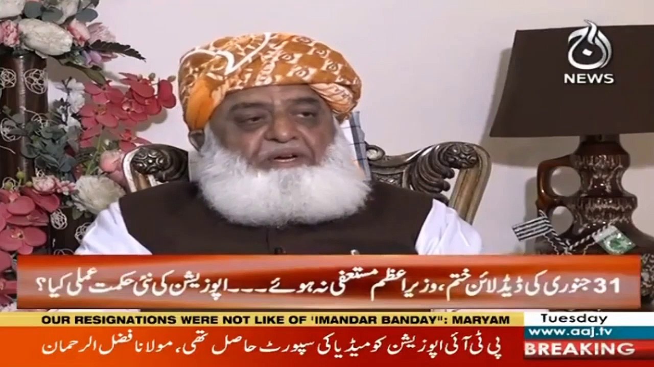 Exclusive Interview to Maulana Fazal Ur Rehman | Faisla Aap Ka With  Asma Shirazi I 2 February 2021 I Aaj News I Part 3